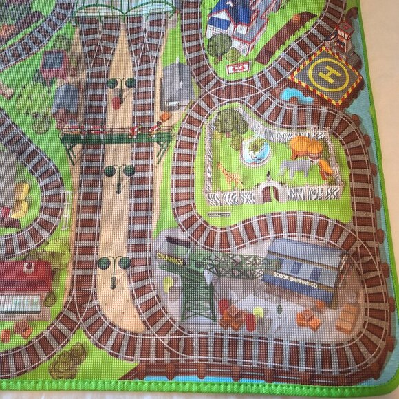 Thomas & Friends Playmat 30x24 Train Tracks Zoo Farm Hospital - Picture 7 of 9